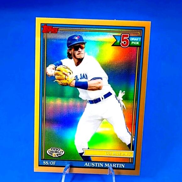 2021 Topps Pro Debut- Chrome Austin Martin #PDC-160 Gold Refractor SP 07/50 (RC) - Picture 2 of 8